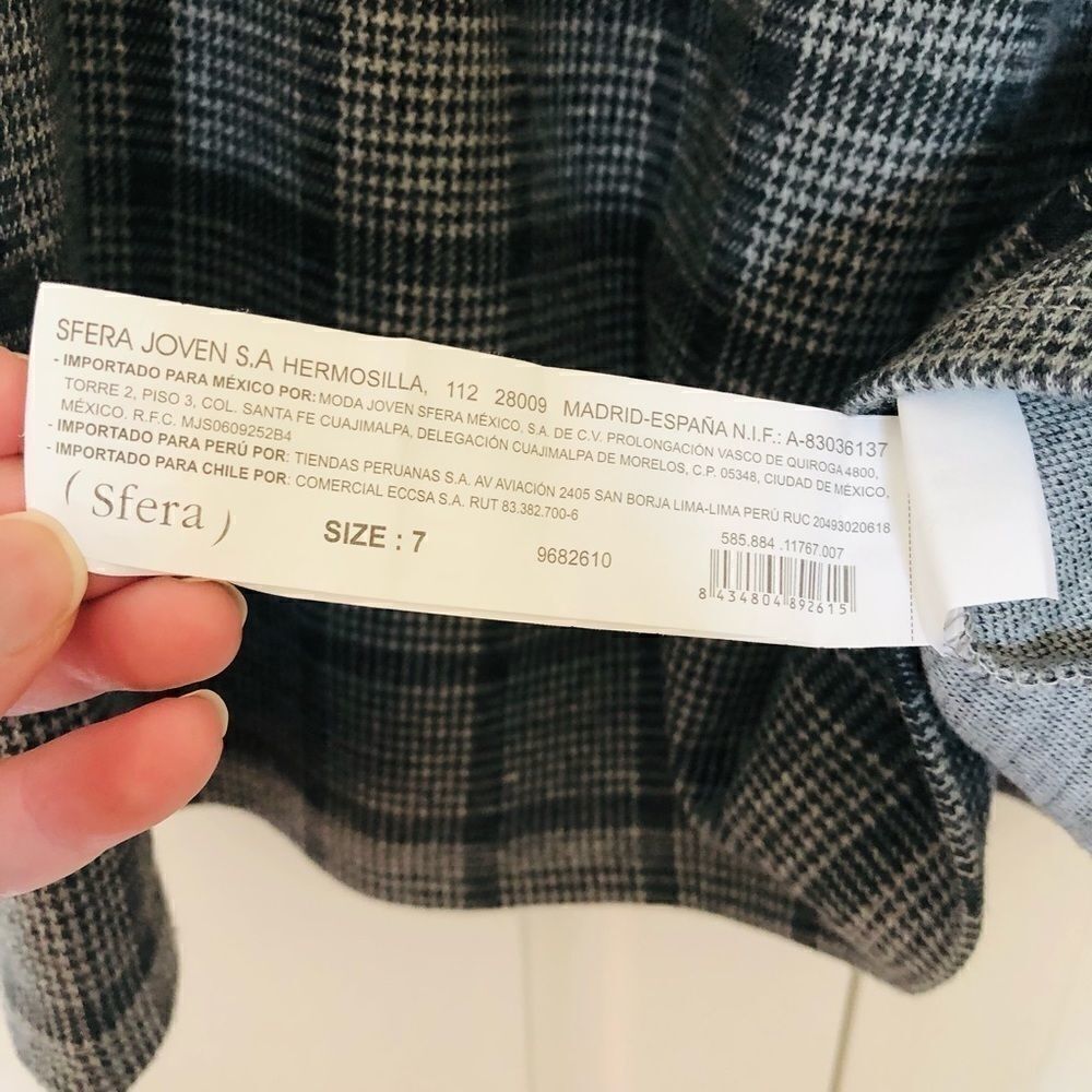 Sfera Girls’ Black & Grey Plaid Dress‎ - Picture 13 of 14